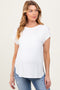 Ivory Dolman Sleeve Round Neck Maternity Top