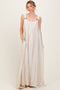 Cream O-Ring Strap Scoop Back Maxi Dress