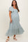 Sage Lace Square Neck Maternity Maxi Dress