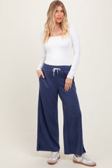 Navy Drawstring Maternity Lounge Pants