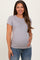 Grey Classic Crewneck Maternity T-Shirt