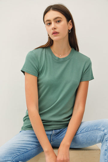 Light Olive Classic Crewneck T-Shirt