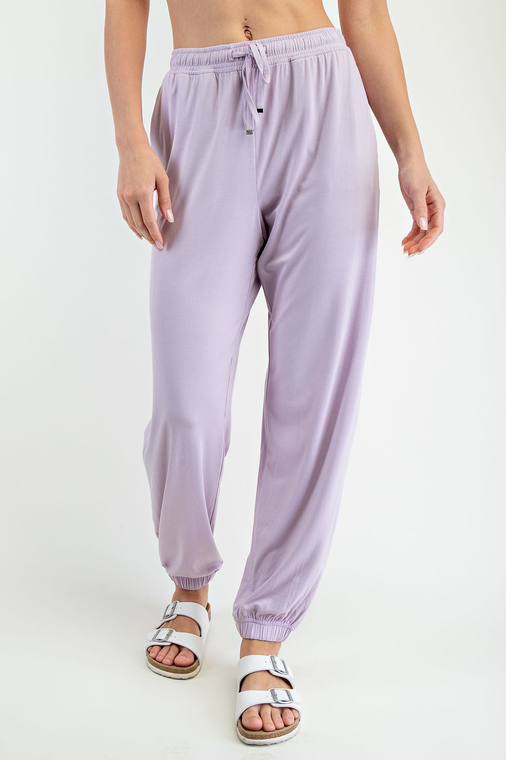 Lavender Drawstring Jogger Pants