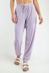 Lavender Drawstring Jogger Pants