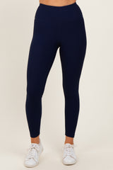 Navy Ribbed Leggings