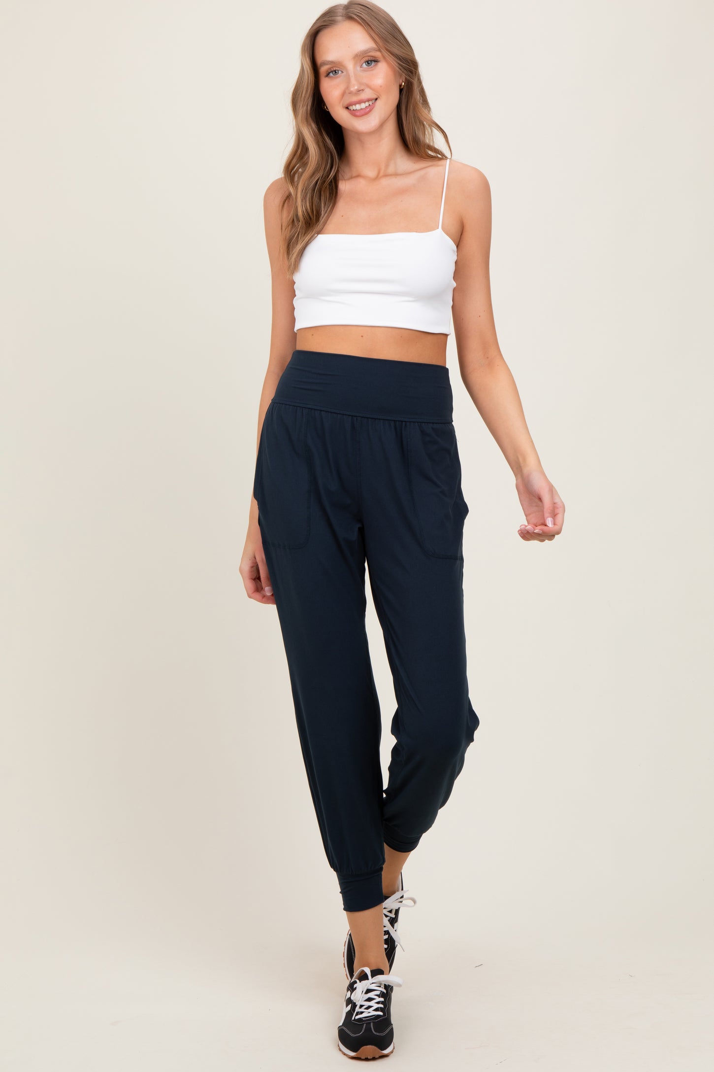 Navy Maternity Joggers