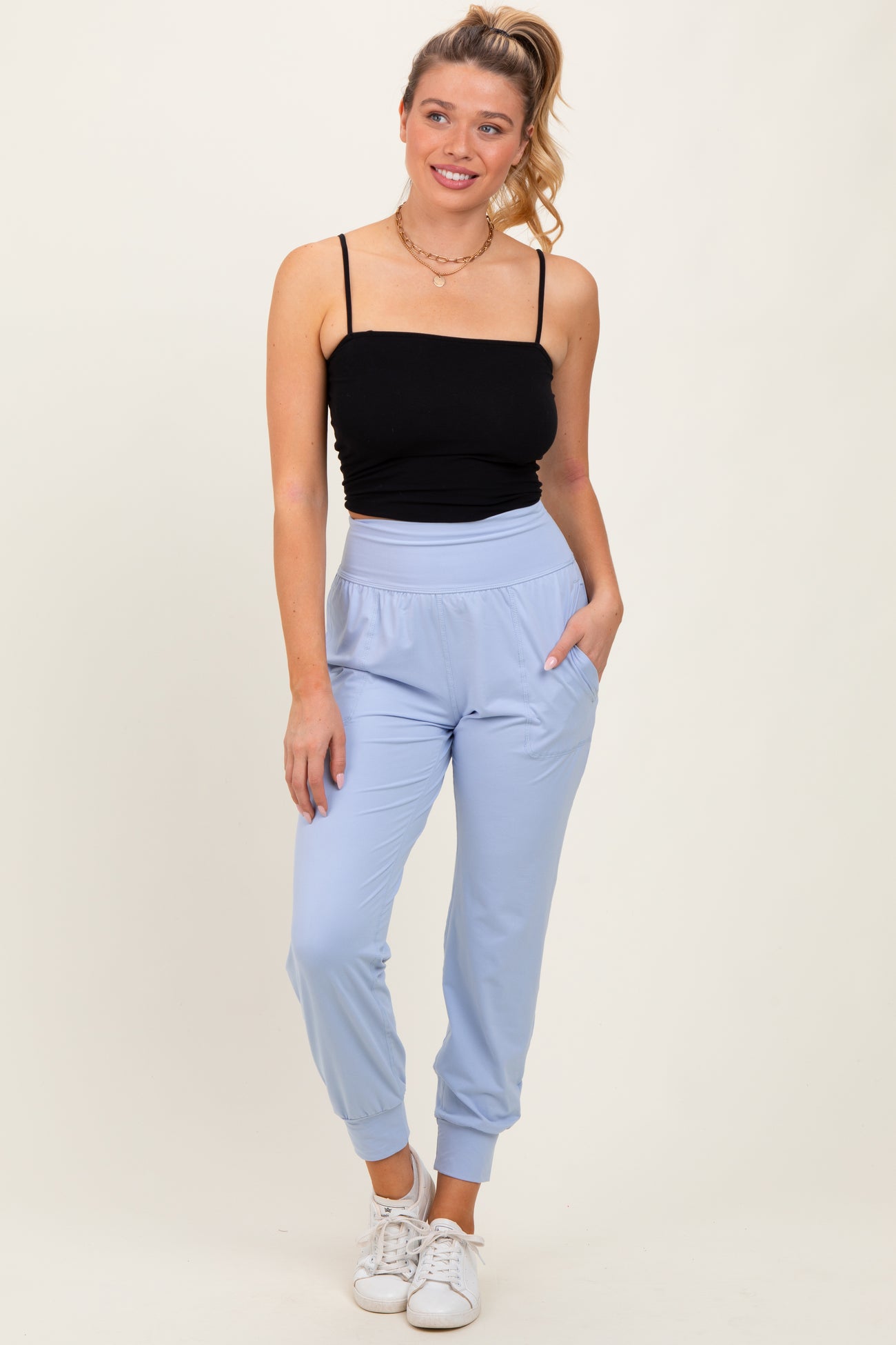 Light Blue Maternity Joggers