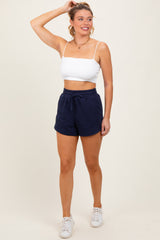 Navy Blue Terry Shorts