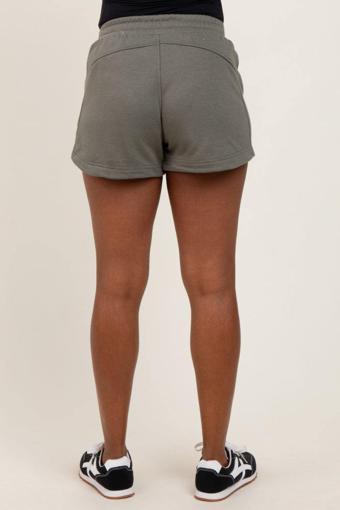 Olive Terry Maternity Shorts