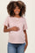 Pink Ruffle Trim Short Sleeve Maternity T-Shirt