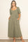 Olive Sweetheart Cropped Wide Leg Jumpsuit
