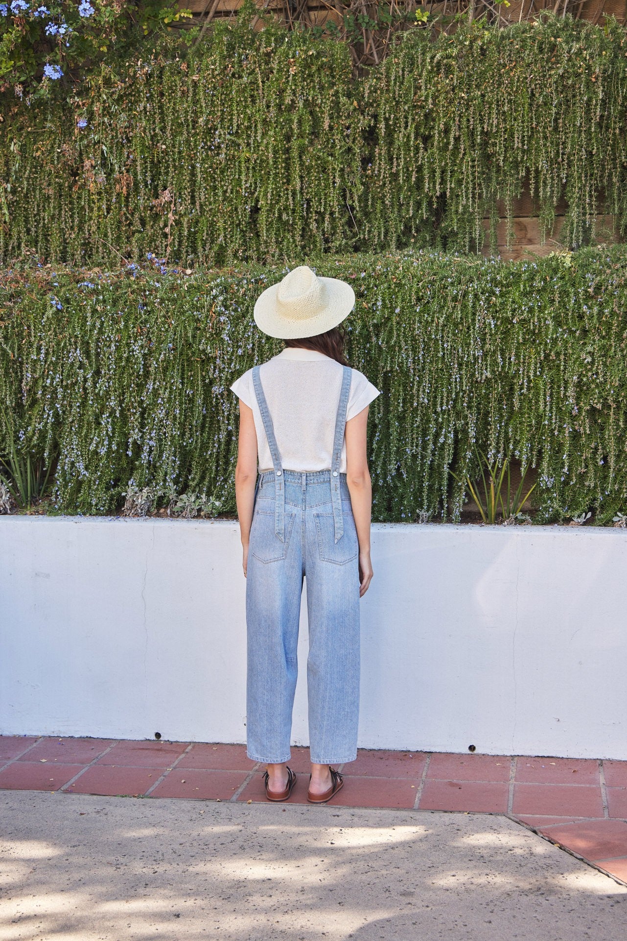 Light Blue Washed Denim Overalls