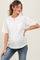 Ivory Short Sleeve Front Pocket Tunic Maternity Top