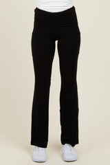 Black Active Pocket Flared Leggings