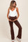 Mocha Active Pocket Flared Maternity Leggings