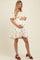 Ivory Embroidered Detail Smocked Tie Back Maternity Dress