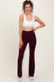 Burgundy Flared Leggings