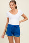 Royal Blue Lined Active Drawstring Maternity Shorts