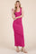 Fuchsia Ribbed Basic Maxi Dress