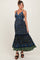 Navy Floral Twist Front Cutout Maternity Maxi Dress