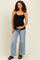 Light Blue Cropped Wide Leg Maternity Jeans