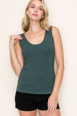 Forest Green Knit Sleeveless Top