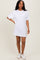 White Crewneck Short Sleeve T-Shirt Dress