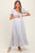 Light Blue Floral Button Down Maternity Dress