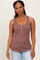 Mauve Button Front Tank Top