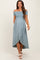 Light Olive Smocked Off The Shoulder Maternity Midi Dress