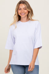 White Crew Neck Oversized Tee
