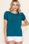 Teal Twisted Short Sleeve Top