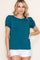 Teal Twisted Short Sleeve Top