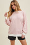 Light Pink Striped Pullover Top