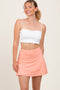 Peach Back Pleat Skort
