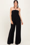 Black Halter Neck Wide Leg Jumpsuit