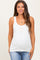 White Ribbed Knit Button Maternity Tank Top