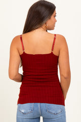 Brick Textured Knit Maternity Tank Top