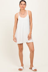Cream Racerback Romper Dress