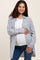 Blue Striped Oversized Maternity Button Down Shirt