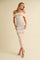 Light Pink/White Striped Off Shoulder Sweater Maxi Dress