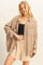 Taupe Roll Up Sleeve Button-Up Oversized Shirt