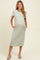 Olive Striped Short Sleeve Maternity Midi T-Shirt Dress