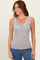 Mocha Striped Fitted Tank Top