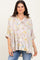 Light Pink Floral Boxy Fit Short Sleeve Blouse