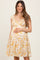 Yellow Floral Ruffle Sleeve Tiered Maternity Mini Dress