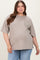 Taupe Mineral Wash Crochet Pocket Maternity Plus Top