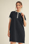 Black Sporty Polo Dress