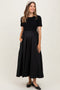 Black Solid Maternity Maxi Dress