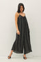 Black Printed Sleeveless Wide Leg Jumpsuit